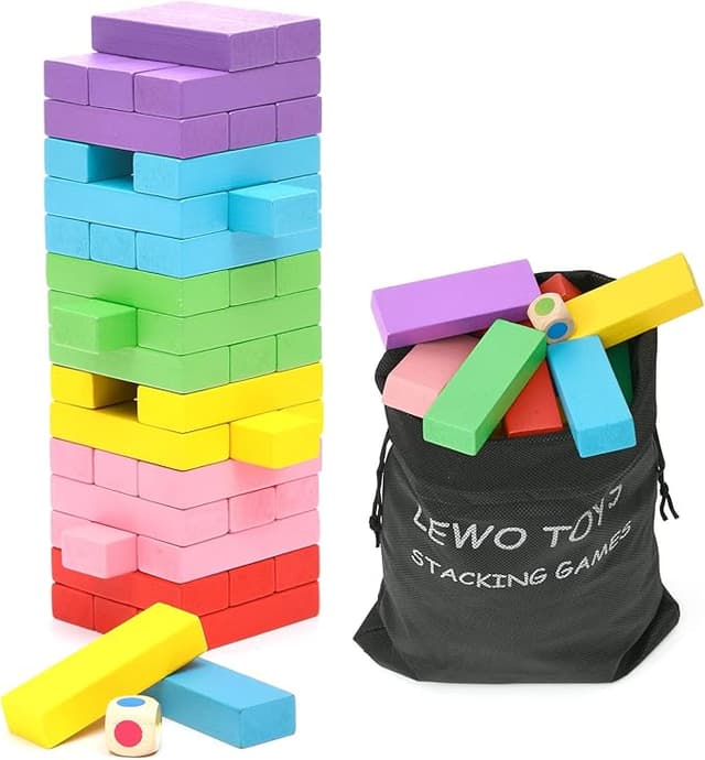 Lewo Wooden Rainbow Stacking Game