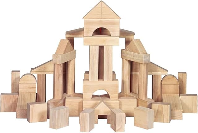 Melissa & Doug Wooden Building Blocks Set